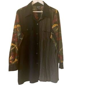 KOOS of Course Woman’s Multicolor Button Down Art to Wear Lagenlook Size 1X
